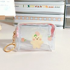 others 여성 용 지갑 롱 미니 귀 요 미 한국 열쇠 수납 가방 학생 동전 봉지 손 에 카드 복숭아 곰