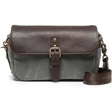 ONA ONA - The Bowery - Camera Messenger Bag - 50/50 Smoke Waxed Canvas, 상세내용참조