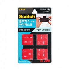 3M 강력 자동차 블랙박스 하이패스용 폼테이프 CLT33 투명 4개입 4910, 1