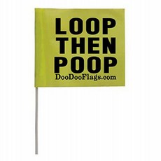 3” x 2.5” Flags x 10 | Sign Reads: Loop Then Poop | BRB Flag | Be Right Back for Poop Bag | Dog Poop, 1