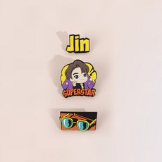 BTS 타이니탄 Butter 러버 핀 뱃지 브로치 방탄소년단 캐릭터 굿즈, Jin(진)