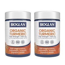 (호주/뉴질랜드) 바이오글랜 튜메릭 강황 커큐민 1000mg 2팩 100정 Bioglan Superfoods Organic Turmeric 1000mg 100 Tablets, 1개