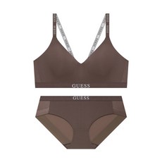 (백화점 상품) 게스 UNDERWEAR 쿨링 스퀘어폼 브라렛 팬티 세트 - 브라운 3934098, 75A.95, 1개