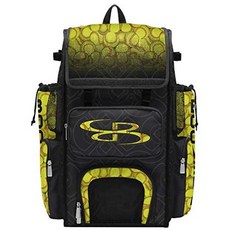 미국직배송 Boombah Superpack Bat 가방 - 백팩 Version (no Wheels) - Holds 4 Bats - Softball 블랙Opt, One Color_One Size, One Color