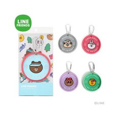 엑스넬스 Xnells 라인프렌즈 캐릭터 골프 네임택, 브라운
