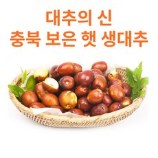 아삭 달콤한 국산 보은 햇 생대추 왕대추 햇대추 대추 고당도 1kg, 34mm내외
