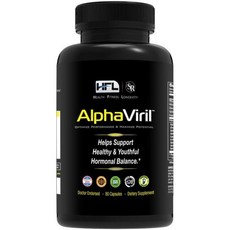 샘 로빈스 박사의 HFL AlphaViril® | 22년 이상 입증된 포뮬러 테스트 부스터 + 젊은 호르몬 밸런서 건강한 리비도 - 더 큰 근육 적은 뱃살 젊어 보이고 느껴짐, 1개, 80정