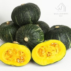 [웰굿] 국내산 달콤한 미니 단호박 밤호박 1kg(2-5개), 1개