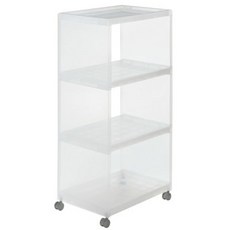 MUJI 무인양품 조립식 웨건 캐스터 부착 3단, 1개