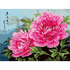 (국내배송/당일출발) diy유화그리기 I53 부귀화 목단 40x50 모란 꽃 그림 명화그리기 정물 복들어오는 함박 모모픽스 페인팅