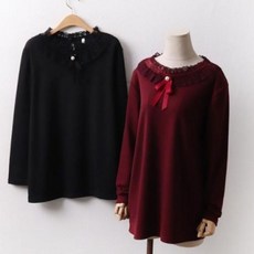 에이티엔 패션 코디 브로치로 포인트준 4만원대 선물 로사레이스블라우스 빅사이즈 E-1761484