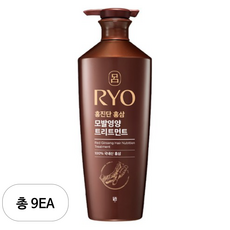려 홍진단 홍삼 모발영양 트리트먼트 약산성 화이트플로럴향, 9개, 820ml