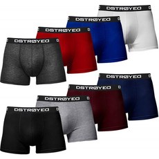 스페인 사이즈L DSTROYED® - 남자 복서 유형 속옷 8 유닛 팩 8 유닛 세트 다양한 색상.