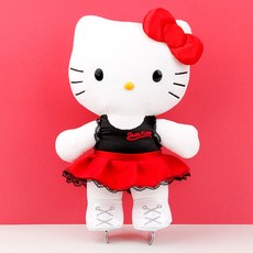 헬로키티 피겨스케이팅 인형 레드 레이스 드레스 (신생아 아기 50일 100일 200일 300일 돌 셀프 사진 촬영)