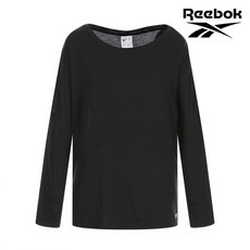 리복 여성 블랙 긴소매 티셔츠 WOR SUPREMIUM LONG SLEEVE RETS1F371BK