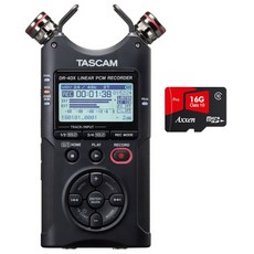 타스캠 Tascam 레코더 녹음기 인터페이스 겸용 DR-40X, 블랙, DR-40X +64GB