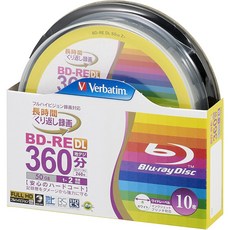 Verbatim Japan Barbatam (Verbatim Japan) Blu-ray 디스크 BD-RE DL 50GB 10 피스 흰색 프린터 원측 2 레이어 1-2X 속도 VBE260NP10SV1, 상품명참조