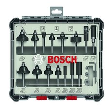 보쉬 루터비트세트 15PCS 샹크 6mm 홈파기 트리밍, 1개