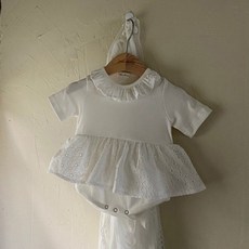 [아기옷]쁘띠레이스치마슈트 여름 바디슈트 신생아외출복 베이비옷