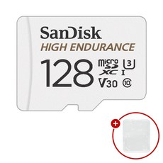 샌디스크 마이크로SD카드 High Endurance 하이엔듀런스 SDSQQNR + SD카드 케이스, 1개, 128GB 1개, 128GB