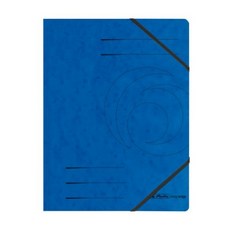 Herlitz 11387180-신축성있는 잠금 장치가있는 5 개 폴더 팩 A4 파란색, 단일옵션