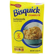 비스퀵 컴플리트 비스킷 믹스 가루 버터밀크 7.5oz(212g) 9팩 Bisquick Buttermilk Complete Biscuit Mix, 1개, 212g