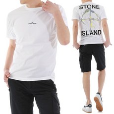 스톤아일랜드 21SS 74152NS85 V0001 마블 쓰리 백로고 반팔 티셔츠