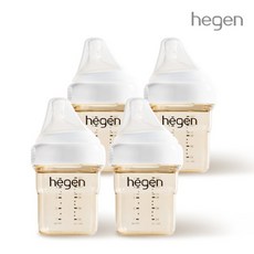  헤겐 애착젖병 PPSU 150ml 쿼드라팩 4P 꼭지포함 상세 설명 참조