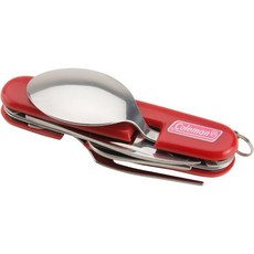 Coleman 콜맨 캠핑 수저 Campers Utensil Set 빨간색 1.1 x 8.75 4.25 인치, 기본