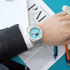 지샥 지얄오크 티파니 민트 커스텀 드레스워치 전자손목시계