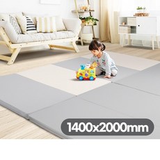 아이방 4단 폴더 쿠션 국민 아기 매트 안전 실내 퍼즐, 1400x2000 4단듀얼