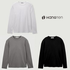 행텐티셔츠 [캐주얼/행텐] 남여공용 캘리 인터록 베이직 티셔츠(10380-031-601-05) 남여공용 베이직 긴팔 티셔츠