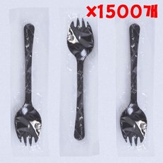알티피아 테이크아웃 블랙 포크수저 X 1500개 개별포장 대용량 3BCFE5, 단일옵션, 1개, 1개