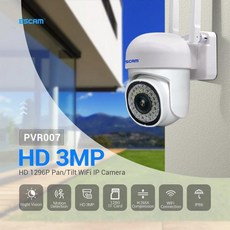 ESCAM PVR007 P6SLite 앱 무선 PTZ IP 돔 카메라 AI 휴머노이드 감지 풀 컬러 홈 보안 CCTV 베이비 모니, 01 no card, 01 no card - p6slite