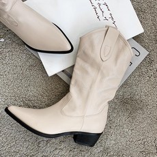 [슈슐랭/당일발송] 2021 FW 스티치 웨스턴 미들부츠