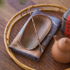 One Leaf Ark 황동 차 숟가락 차 삽 세트, 황동 소재, 1개