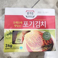 종가집 포기김치 3KG, 종이박스포장