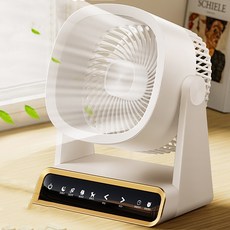 CNON 무선 미니 캠핑 탁상용 선풍기 무소음 회전 타이머 대용량 보조배터리겸용, USB 충전식, 화이트