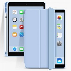 테블릿 케이스 연필꽂이 Funda 새로운 iPad 10.2 9 세대 iPad Air6 M2 2024 Pro11 M4 iPad Air 5 세대 4 세대 10 9.7 Air3 Pro, Light blue_Ipad 9.7 2017 2018