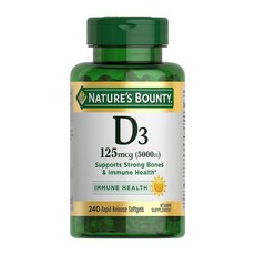 네이처스바운티 D3 125mcg 소프트젤 240정 152651, 240 Count (Pack of 1)