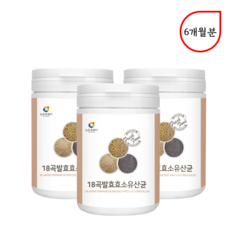 착한 곡물 발효효소 유산균 18곡 230g 3통 - 차세대 엔자이딘 효소 효능 20대 30대 40대 50대 60대 남성 여성 건강분말, 3개, 690g