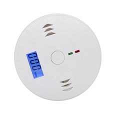 LCD 디지털 디스플레이 내장 일산화탄소 감지기 85dB 사이렌 소리 중독 경고 경보 D, 1pc, 1개