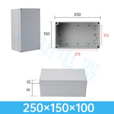 Waterproof plastic box ip67 electronics instrument design electrical abs outdoor junction, 250x150x100 2, 1개