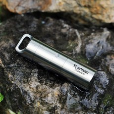 영양제통 휴대용 티타늄 약통 알약 캡슐 키링 목걸이 비상약 보관 알약통, 1개, 3. 2단 소형
