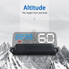 WYOBD HUD GPS 헤드업 디스플레이 자동차 속도계 디지털 주행 거리 나침반 차량 T900, 01 T900-Blue