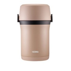 써모스 일체형 대용량 보온도시락 + 보온백 + 수저 세트, Sand Beige, 1개