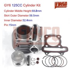 실린더 키트 개스킷 피스톤 도구 오토바이 스쿠터 엔진 부품, 5.All Kit 125CC