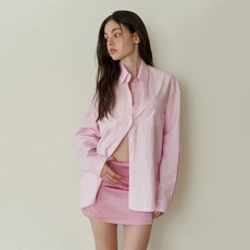 카인더베이비 Classic overfit logo shirts - pink