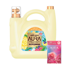 샤프란 아우라 고농축 섬유유연제 미드나잇골드 6L + 생화캡슐 680ml 증정