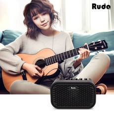 일렉기타 미니앰프 RUDA GM-10 전기기타 통기타 전자드럼 이펙터 GM10, 블랙, 1개 블랙, 1개